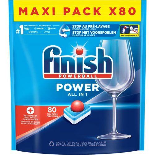 Finish mosogató tabletta 80 mosás 80 db Power All in 1 Regular