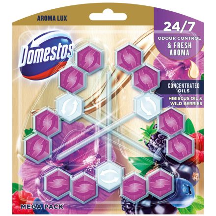 Domestos wc illatosító 3x55 g Aroma Lux Wild Berries & Hibiscus
