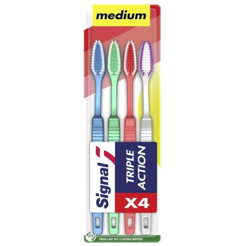 Signal fogkefe quatro pack Triple Action Medium