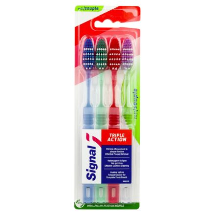 Signal fogkefe quatro pack Triple Action Soft