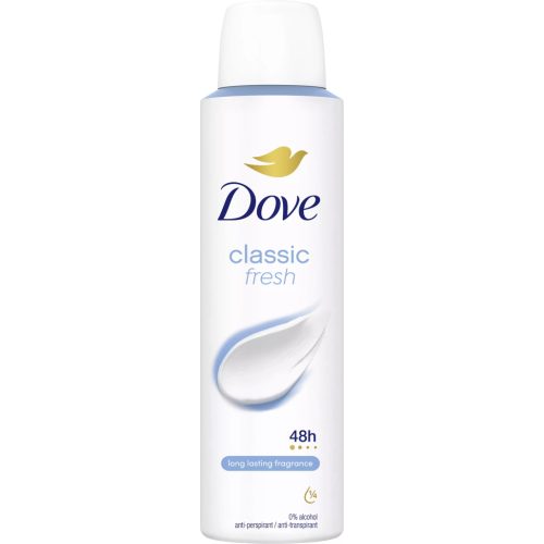 Dove dezodor 150 ml Classic Fresh 0% Alcohol