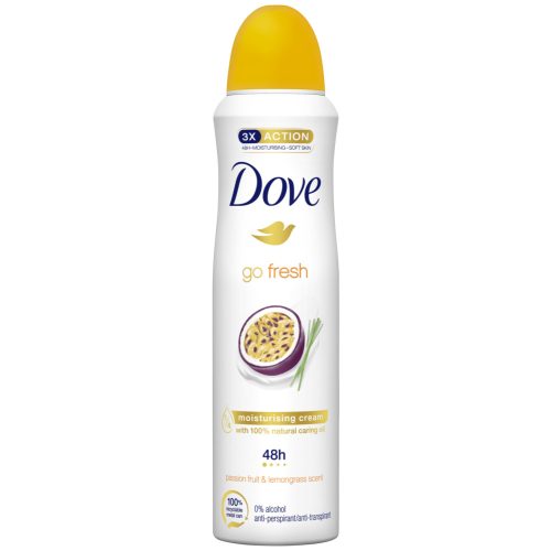   Dove dezodor 150 ml Go Fresh Passion Fruit&Lemongrass Scent 0% Alcohol