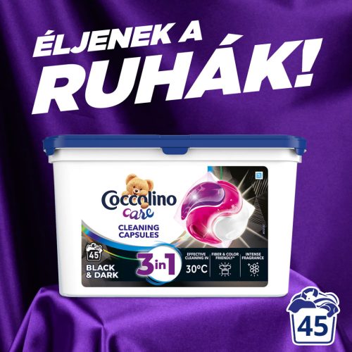 Coccolino folyékony kapszula 45 mosás 45 db Black&Dark