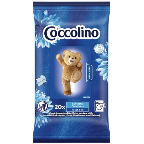   Coccolino nedves illatosító kendő szárítógépbe 20 db Fresh Sky