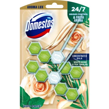 Domestos wc illatosító 2x55 g Aroma Lux White rose&Tea tree oil