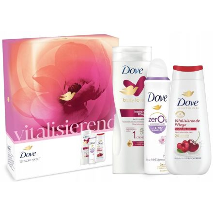 Dove ajándékcsomag Vitalisierend Cherry tusfürdő 225ml+Intensive testápoló 400ml