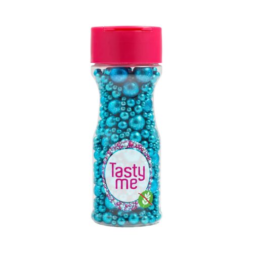   Tasty Me gluténmentes Metallic Pearls tortadekor mix 75g - Kék