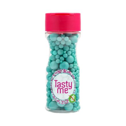 Tasty Me gluténmentes cukor gyöngy tortadekor mix türkiz 70g