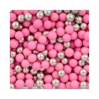 Tasty Me gluténmentes tortadekor mix ezüst-pink 10mm 125g