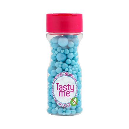 Tasty Me gluténmentes cukor gyöngy tortadekor mix világoskék 70g
