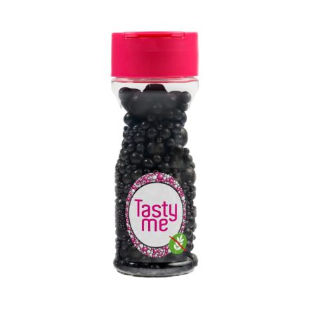 Tasty Me gluténmentes cukor gyöngy tortadekor mix fekete 70g