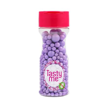 Tasty Me gluténmentes cukor gyöngy tortadekor mix viola 70g