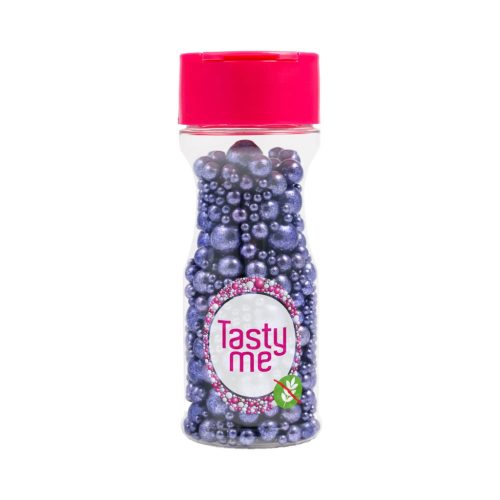  Tasty Me gluténmentes Metallic Pearls tortadekor mix 75g - Viola