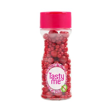 Tasty Me gluténmentes cukor gyöngy tortadekor mix piros 70g