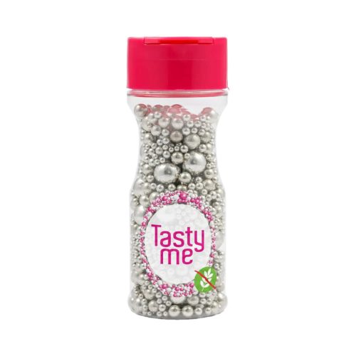   Tasty Me gluténmentes Metallic Pearls tortadekor mix 75g - Ezüst