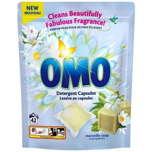 Omo folyékony kapszula 42 mosás 42 db Marseille Soap&Spring Blooms