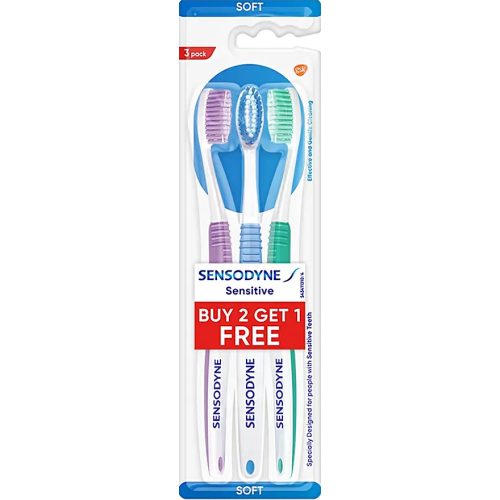Sensodyne fogkefe triopack Sensitive Soft