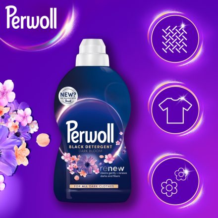 Perwoll folyékony mosószer 40 mosás 2 l Renew Black Dark Bloom