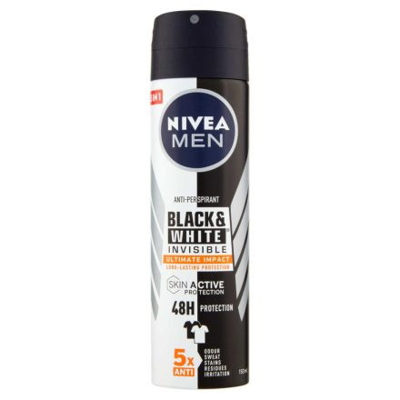 Nivea dezodor férfi 150 ml Invisible B&W Ultimate Impact Protect