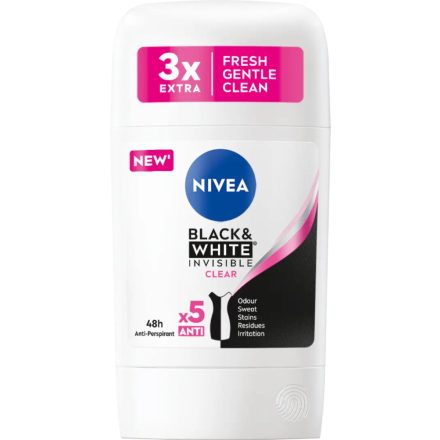 Nivea stift 50 ml Invisible B&W Clear