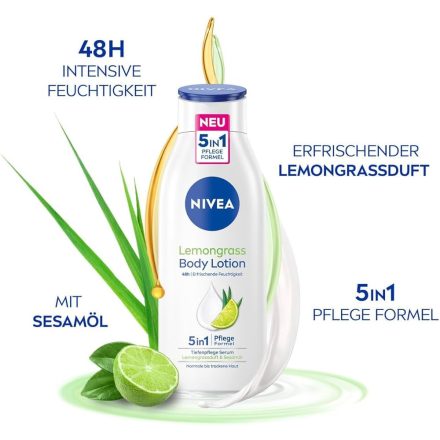 Nivea testápoló 400 ml Lemongrass&Hydration