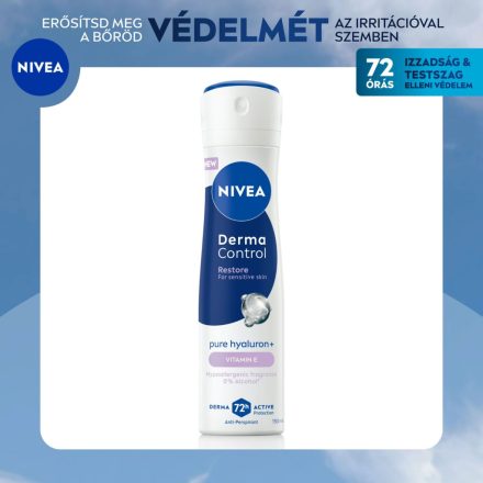 Nivea dezodor 150 ml Derma Control Restore Sensitive Pure Hyaluron+ 0% Alcohol